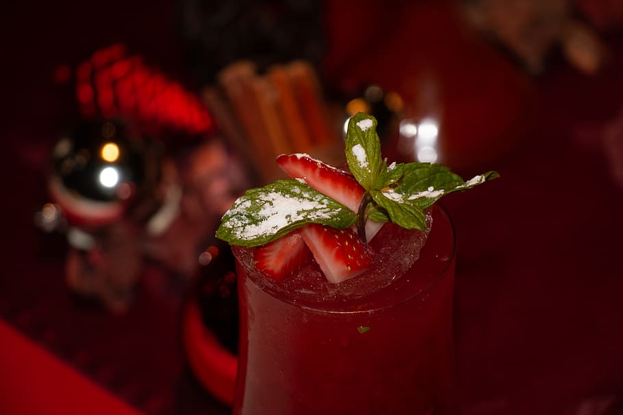 strawberry juice, drink, cocktail, beverage, alcohol, doha, qatar HD wallpaper