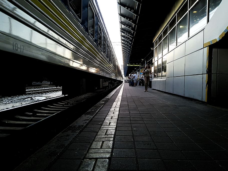 rail station, monochrome, train, architecture, transportation HD wallpaper