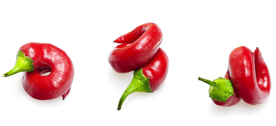 pepper, hot, green, red, closeup, vegetarian, ripe, paprika, HD wallpaper