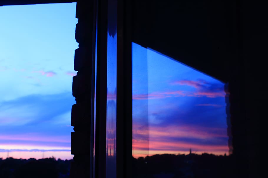 clouds, reflections, colours, colors, sky, cloud - sky, sunset HD wallpaper
