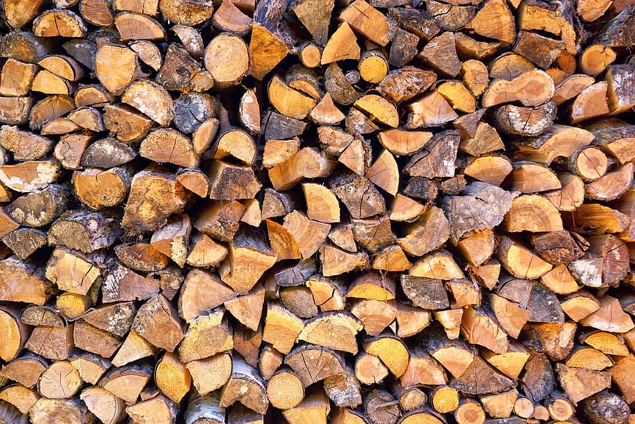 large, stack, firewood, cut, axe, chop, burn, background, hd HD wallpaper