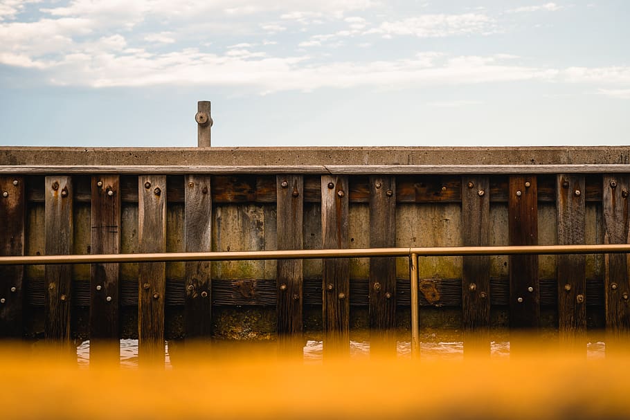 Brown Wooden Dock in Distance, architecture, blur, bridge, daylight HD wallpaper