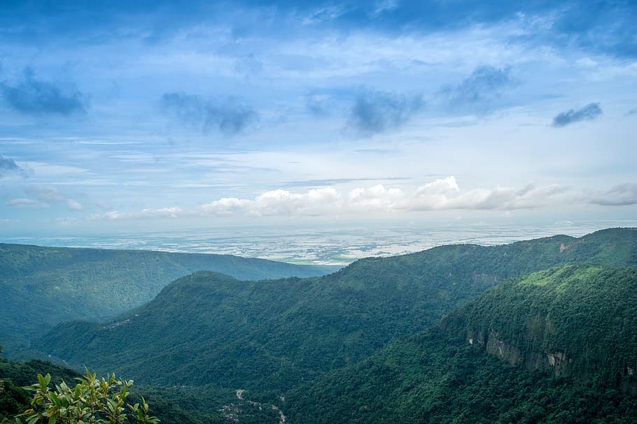 Green Mountain Hills ], altitude, background, clouds, daylight HD wallpaper