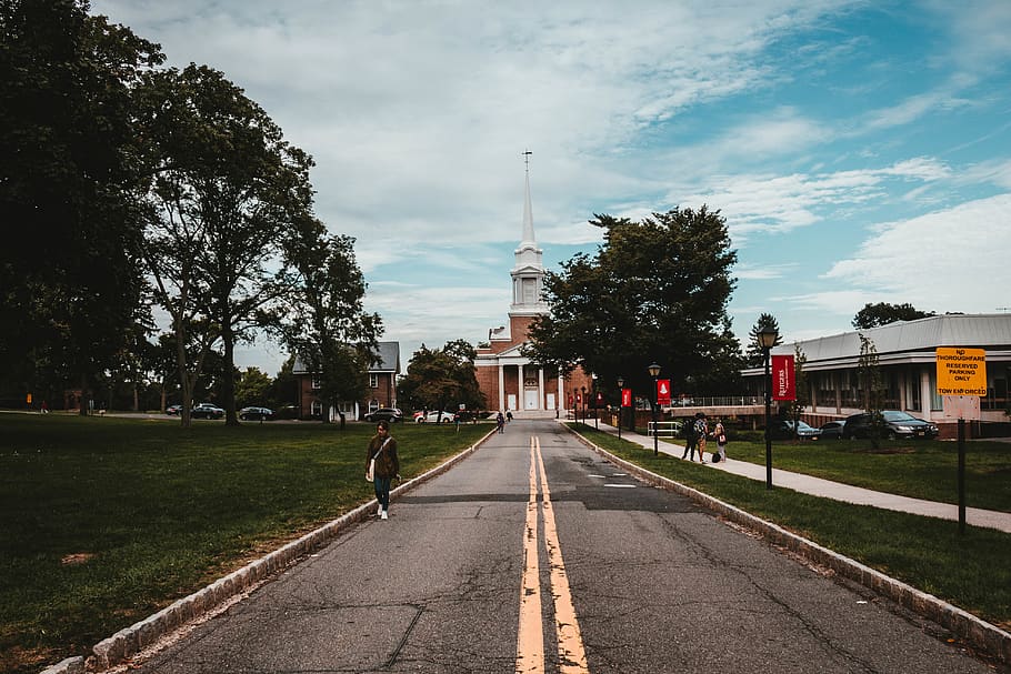 empty pathway, united states, new brunswick, architecture, tower HD wallpaper