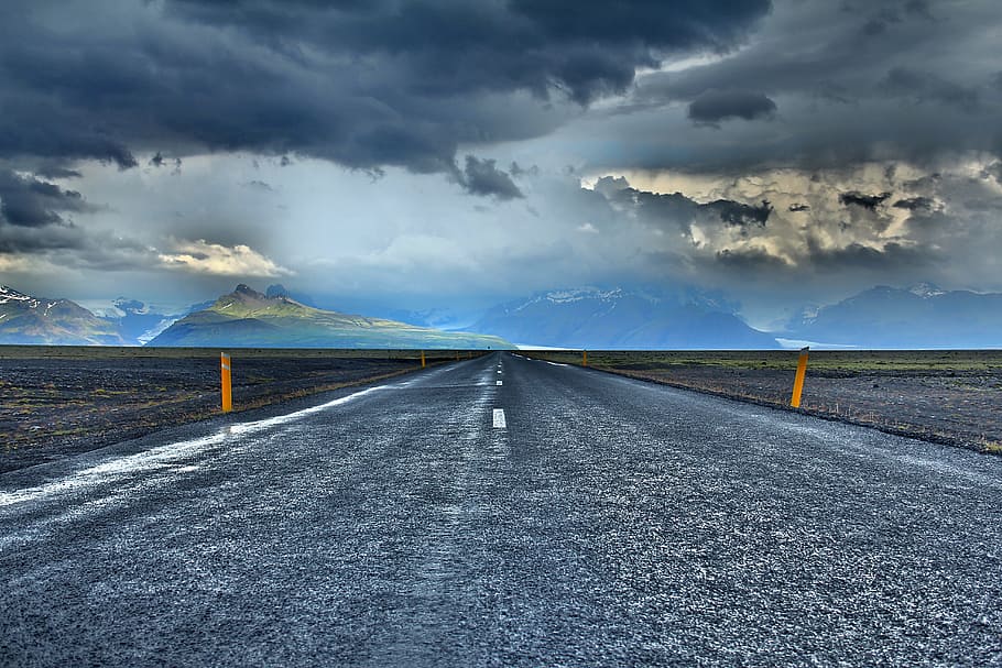 mountain, road, cold, wet, wind, canada, cloudy, cloud - sky HD wallpaper