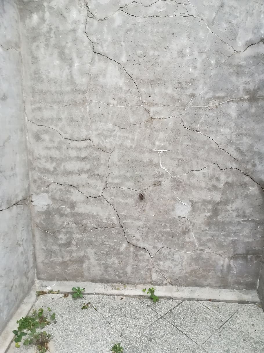 cracks, wall, grey, wall - building feature, architecture, no people HD wallpaper
