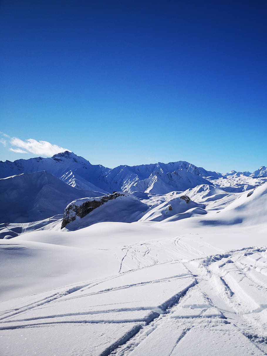 snow mountain, outdoors, nature, ice, mountain range, glacier HD wallpaper