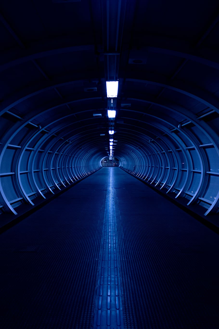 empty hallway with lights turned on, illuminated, lighting equipment HD wallpaper