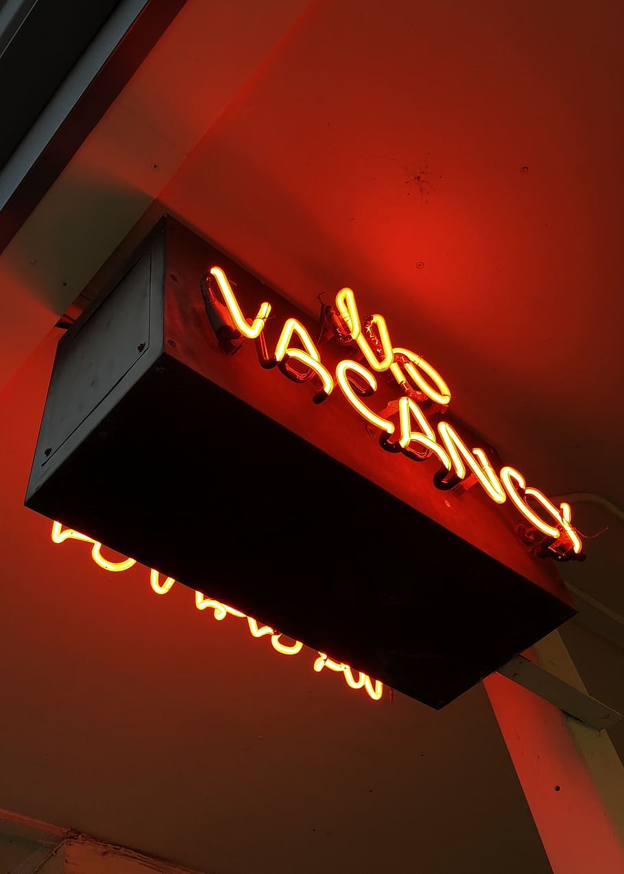no vacancy neon light signage turned-on, 1224 s congress ave, HD wallpaper