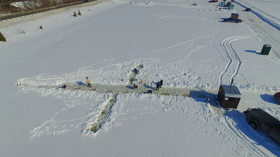 canada, brownsburg-chatham, high angle view, winter, snow, cold temperature HD wallpaper
