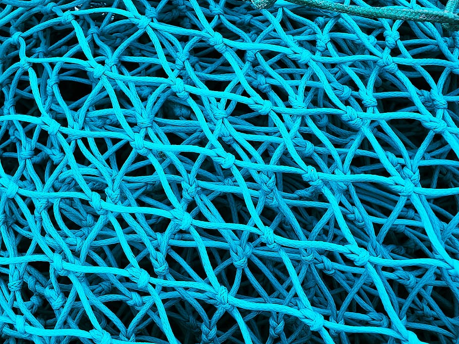 blue ropes, full frame, backgrounds, pattern, no people, close-up HD wallpaper
