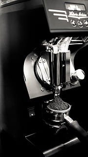 black espresso machine, indonesia, samarinda, kalimantan timur HD wallpaper