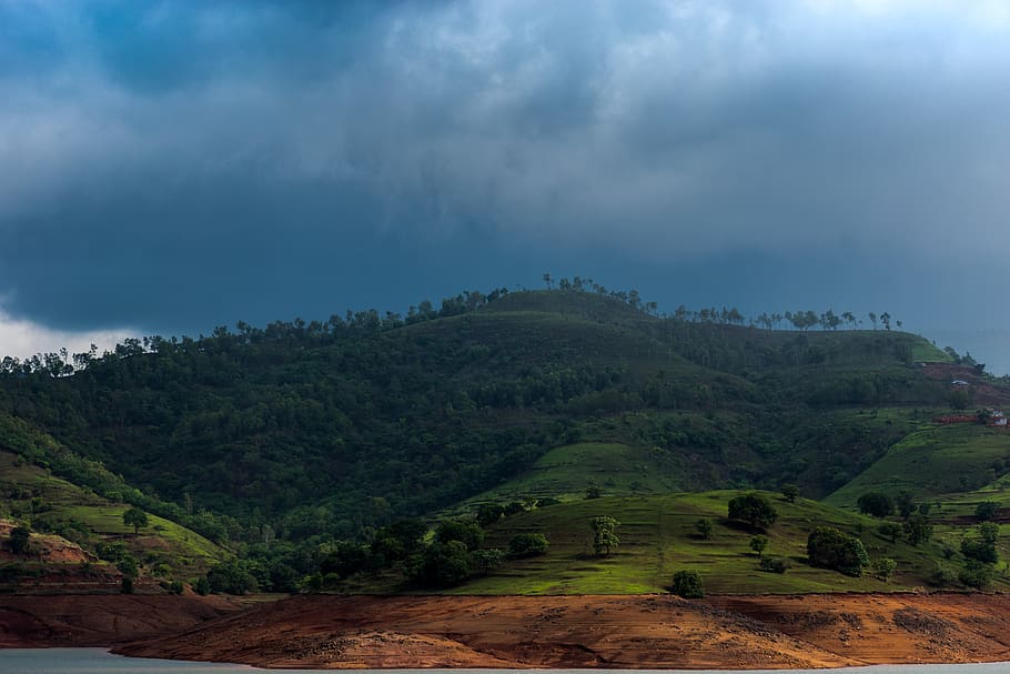 india, panshet, landscape, clouds, beauty, weather, rainy, nature HD wallpaper