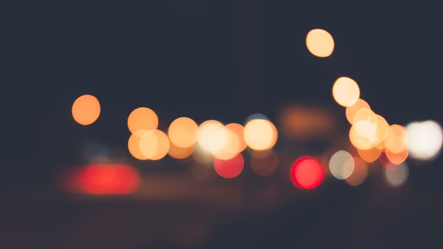 blurry, lights, night, dark, evening, bokeh, illuminated, defocused HD wallpaper