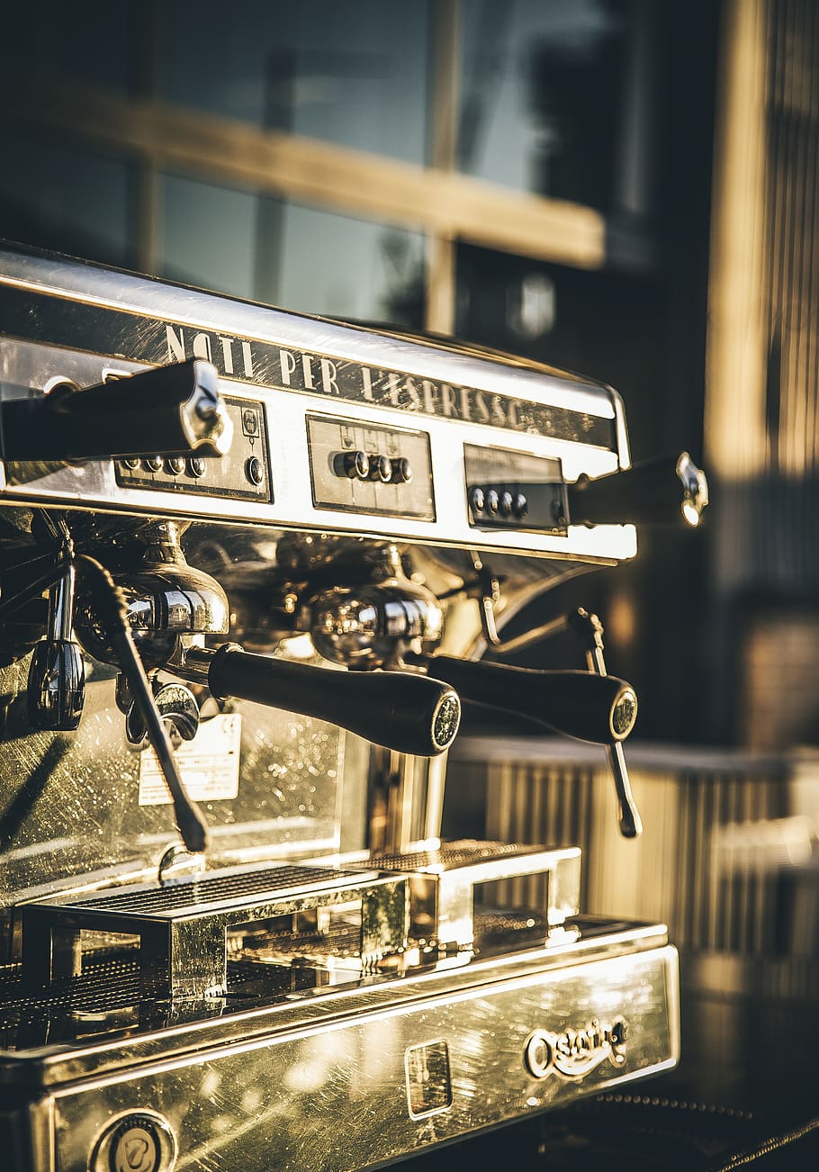 coffee, espresso, machine, kitchenware, technology, communication HD wallpaper