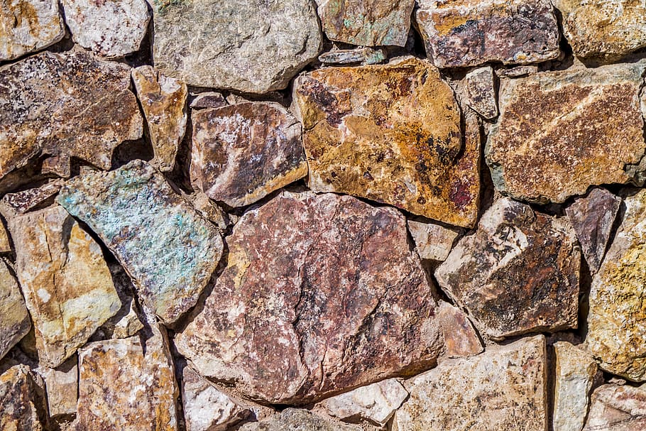 brown stones, rubble, bread, food, wall, rock, stone wall, background HD wallpaper