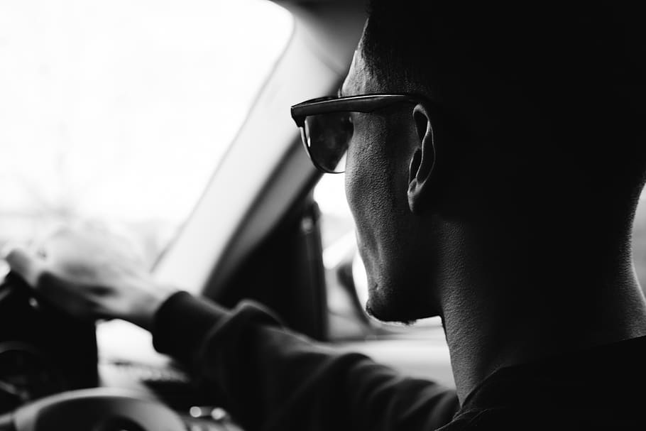 spring, sun, glasses, transport, travel, driving, car, one person HD wallpaper
