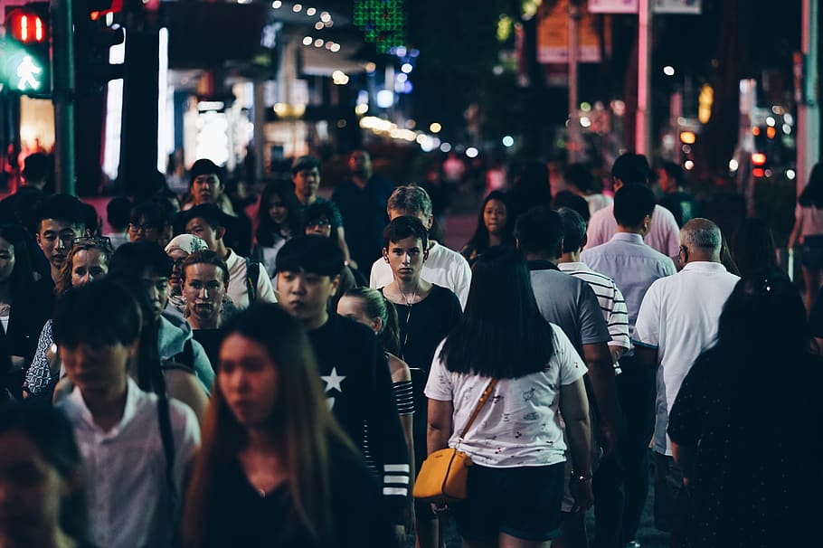singapore, somerset, crossing, city, crowd, orchard road, lonely, HD wallpaper
