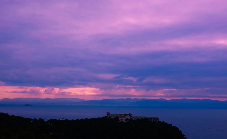 sky, sunset, sea, cloud - sky, beauty in nature, water, scenics - nature HD wallpaper