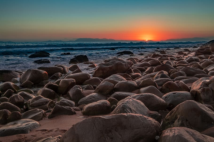 stones on shoes, rock, water, ocean, coast, sea, south africa HD wallpaper