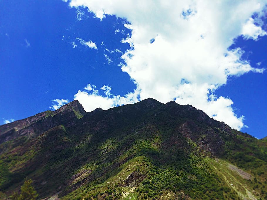 mountain, cloud - sky, scenics - nature, beauty in nature, tranquil scene HD wallpaper