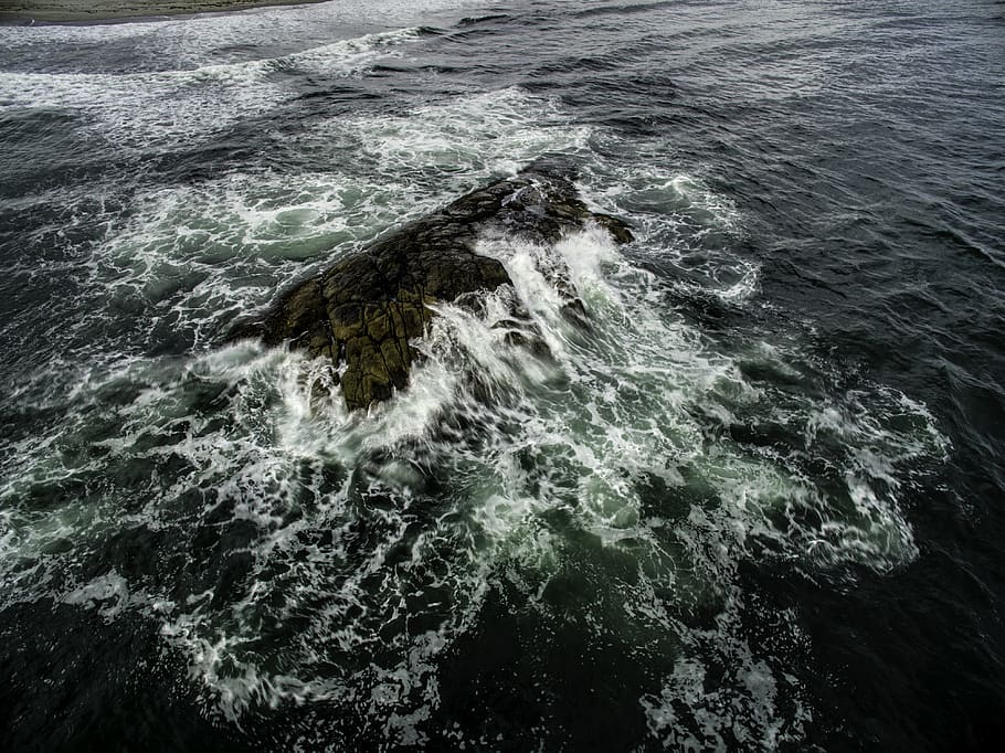 canada, tor bay, rock, waves, sea, water, motion, beauty in nature HD wallpaper