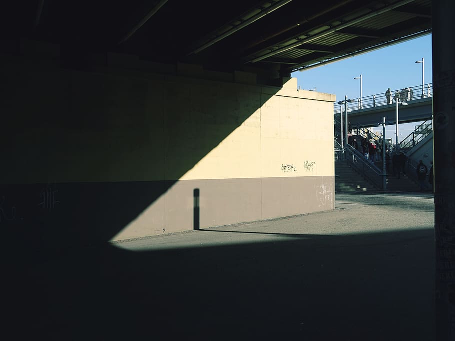 berlin, germany, bridge, contrast, sunlight, architecture, shadow HD wallpaper