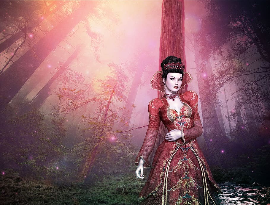 fantasy, forest, lights, fog, romantic, atmosphere, nature HD wallpaper