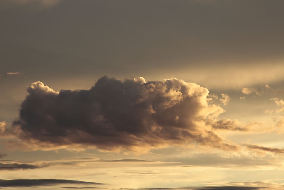 deutschland, karlsruhe, grünwinkel, sky, sunset, evening, cloud, HD wallpaper
