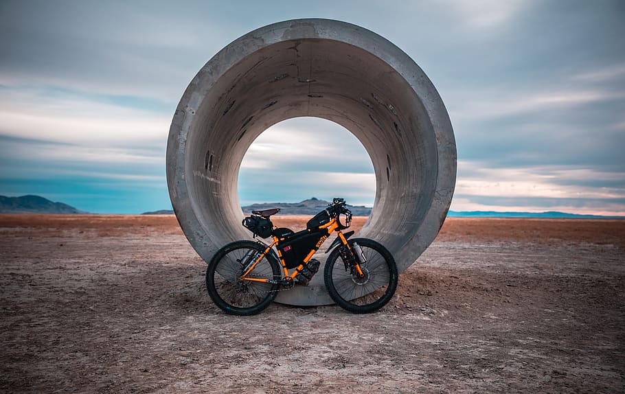 united states, wendover, sun tunnels, bike packing, surly, bicycle, HD wallpaper