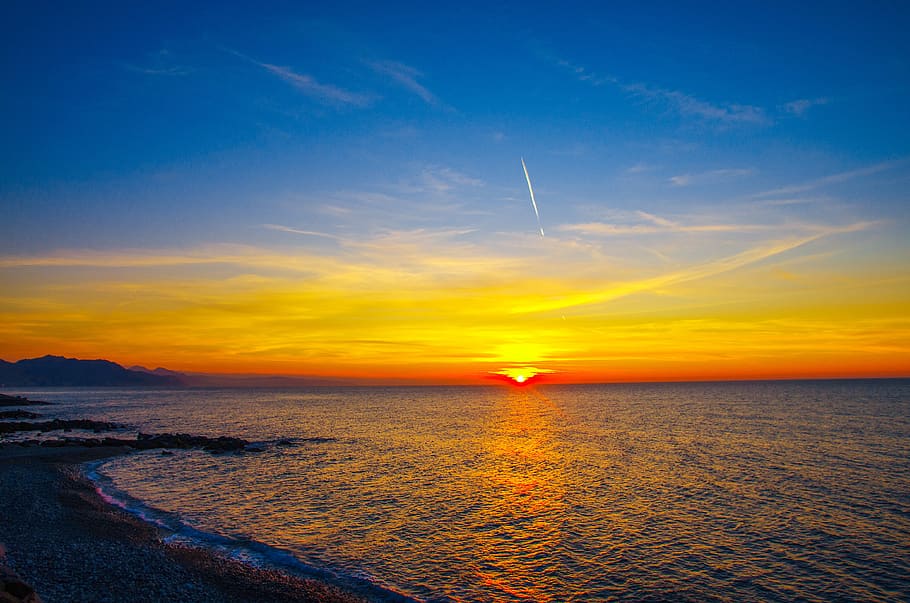 rize, çayeli, turkey, sunset, in the evening, marine, yellow HD wallpaper