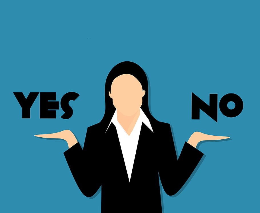 Illustration of balancing yes and no., doubts, business, mistake, HD wallpaper