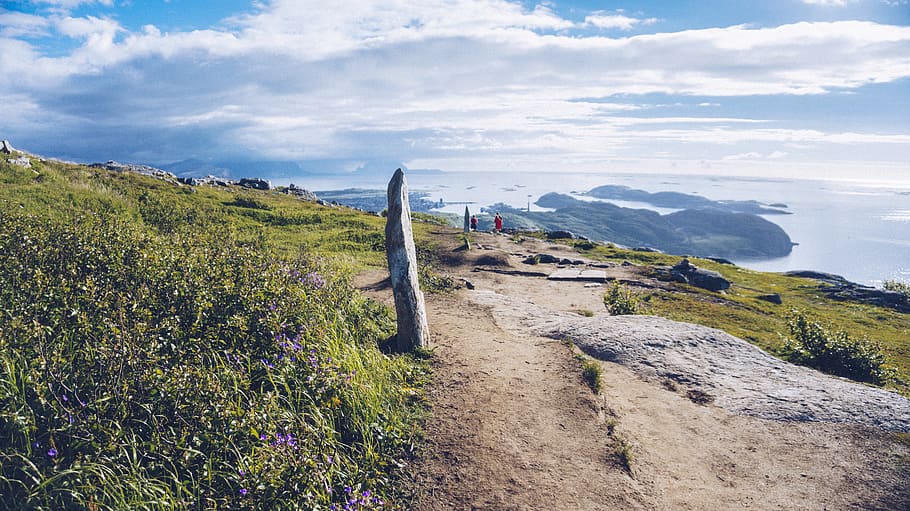 norway, bodo, view, mountain, trail, horizon, trip, walk, hill