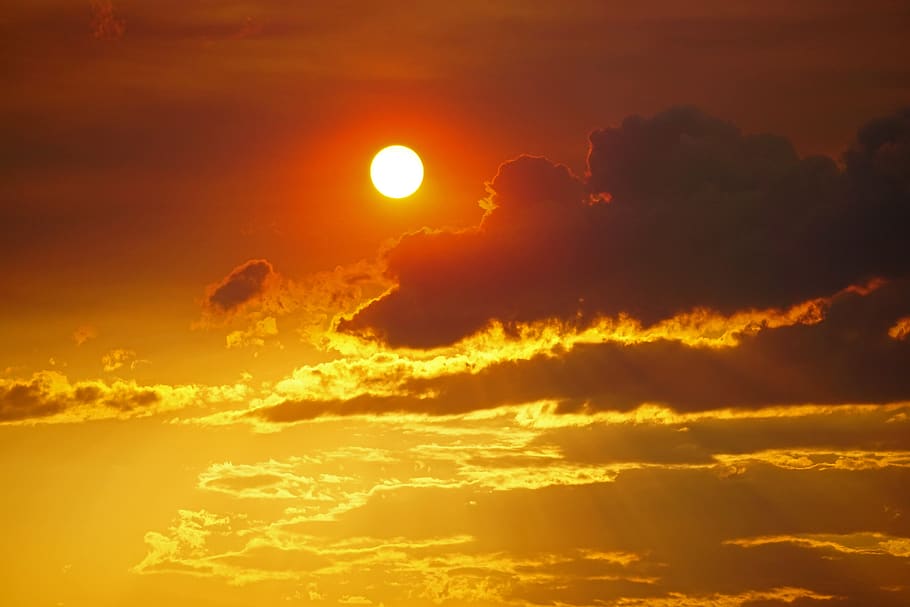 united states, parker, clouds, setting sun, sunset, colorado HD wallpaper