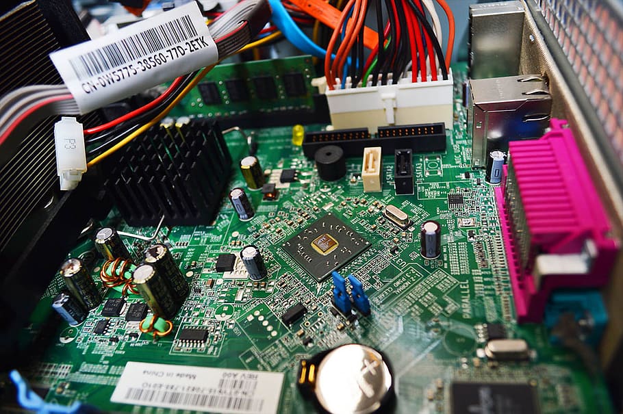 computer, electronics, mother board, components, circuit board HD wallpaper
