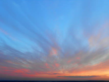 sunset, sky, dawn, blue, yellow, dusk, abstract, outdoor, sunlight HD wallpaper