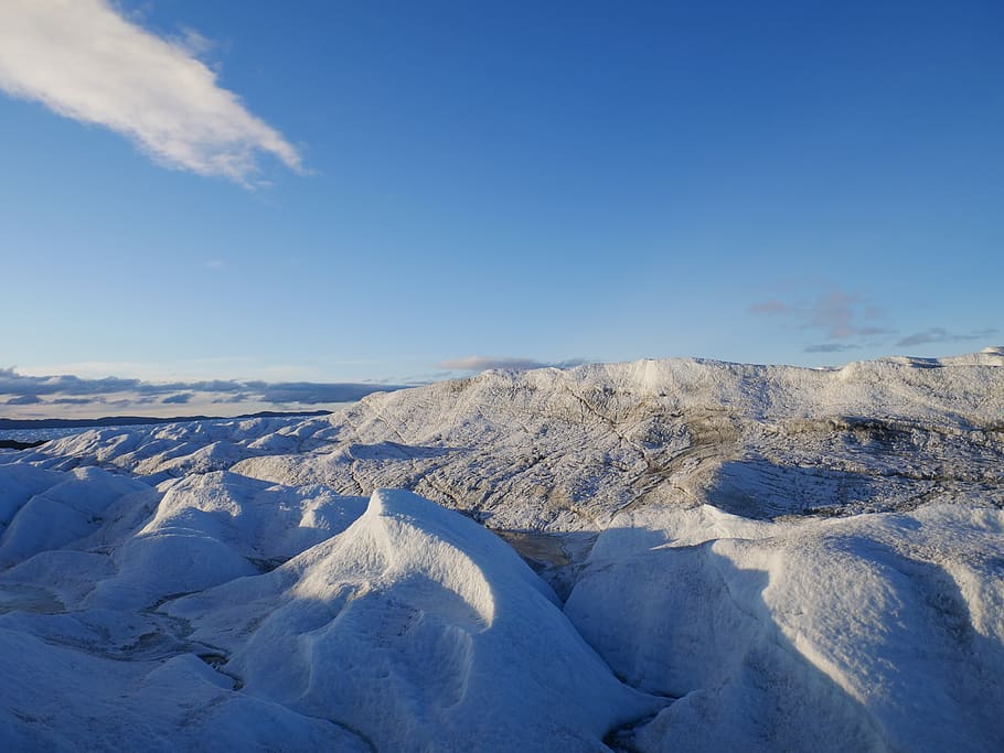 mountains, sky, winter, arctic, top, snow, scenery, the glacier HD wallpaper