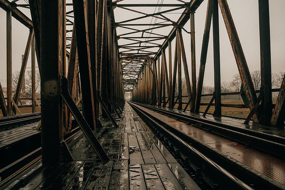 poland, wroclaw, rail transportation, track, railroad track HD wallpaper