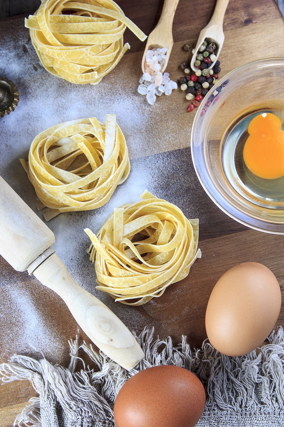 High Angle View of People on Table, cuisine, delicious, egg, flour HD wallpaper