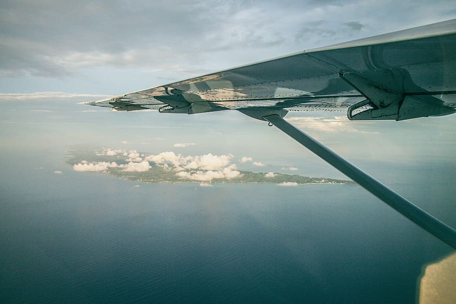 airplane, cloud - sky, water, scenics - nature, day, reflection HD wallpaper