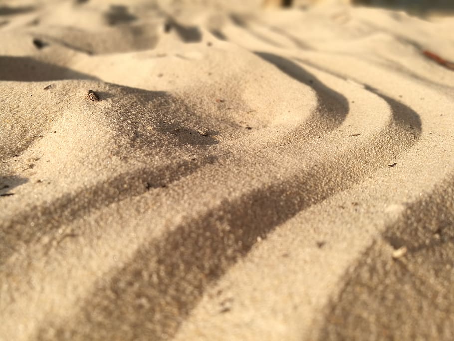 brown sands, land, beach, sunlight, selective focus, day, nature HD wallpaper