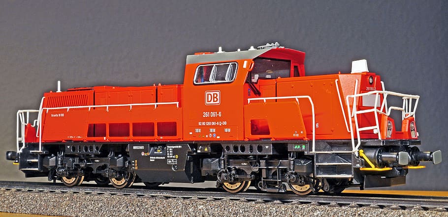modelllok, diesel locomotive, switcher, db, deutsche bahn, br261, HD wallpaper