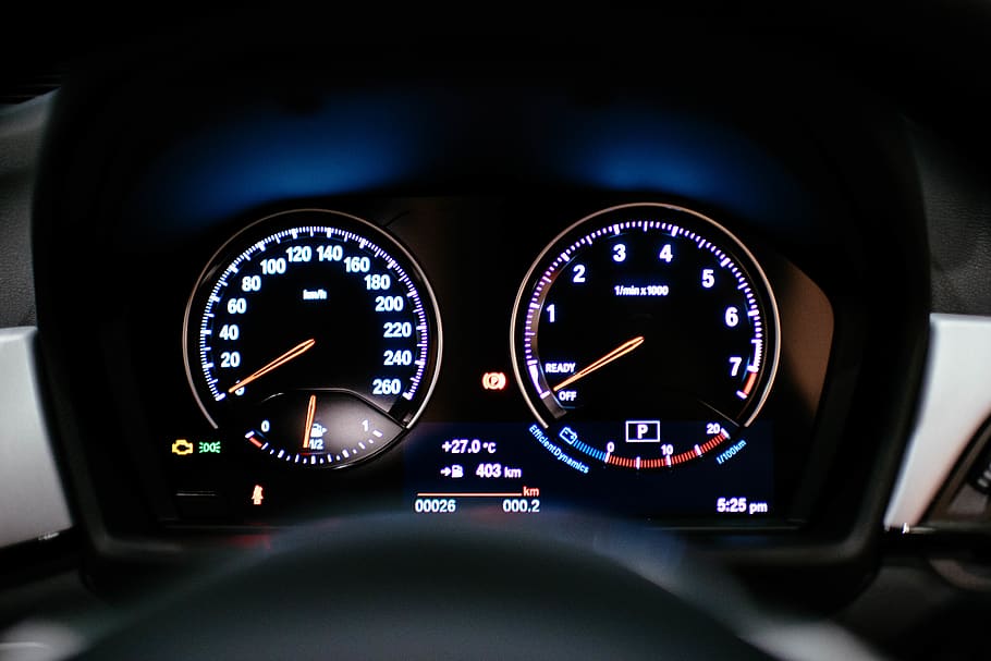 black vehicle speed-o-meter, transportation, mode of transportation HD wallpaper