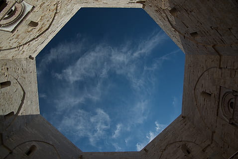 italy, castel del monte, geometry, sky, architecture, cloud - sky HD wallpaper