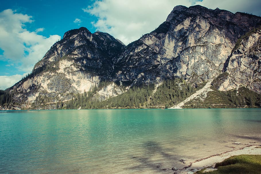 nature, landscape, clouds, sky, mountain, trees, travel, adventure HD wallpaper