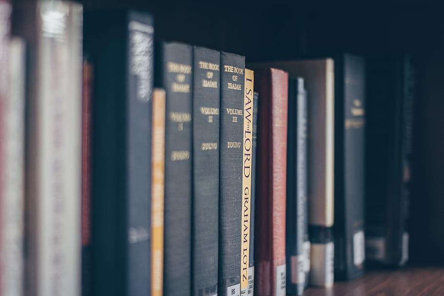 Assorted Books On The Shelf, book bindings, bookcase, library HD wallpaper