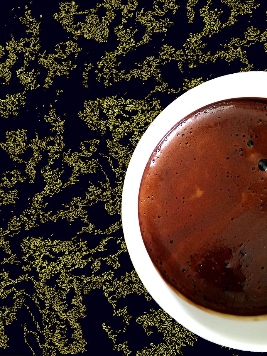 yellow, cup, hot, chicory, morning, caffeine, coffee beans HD wallpaper