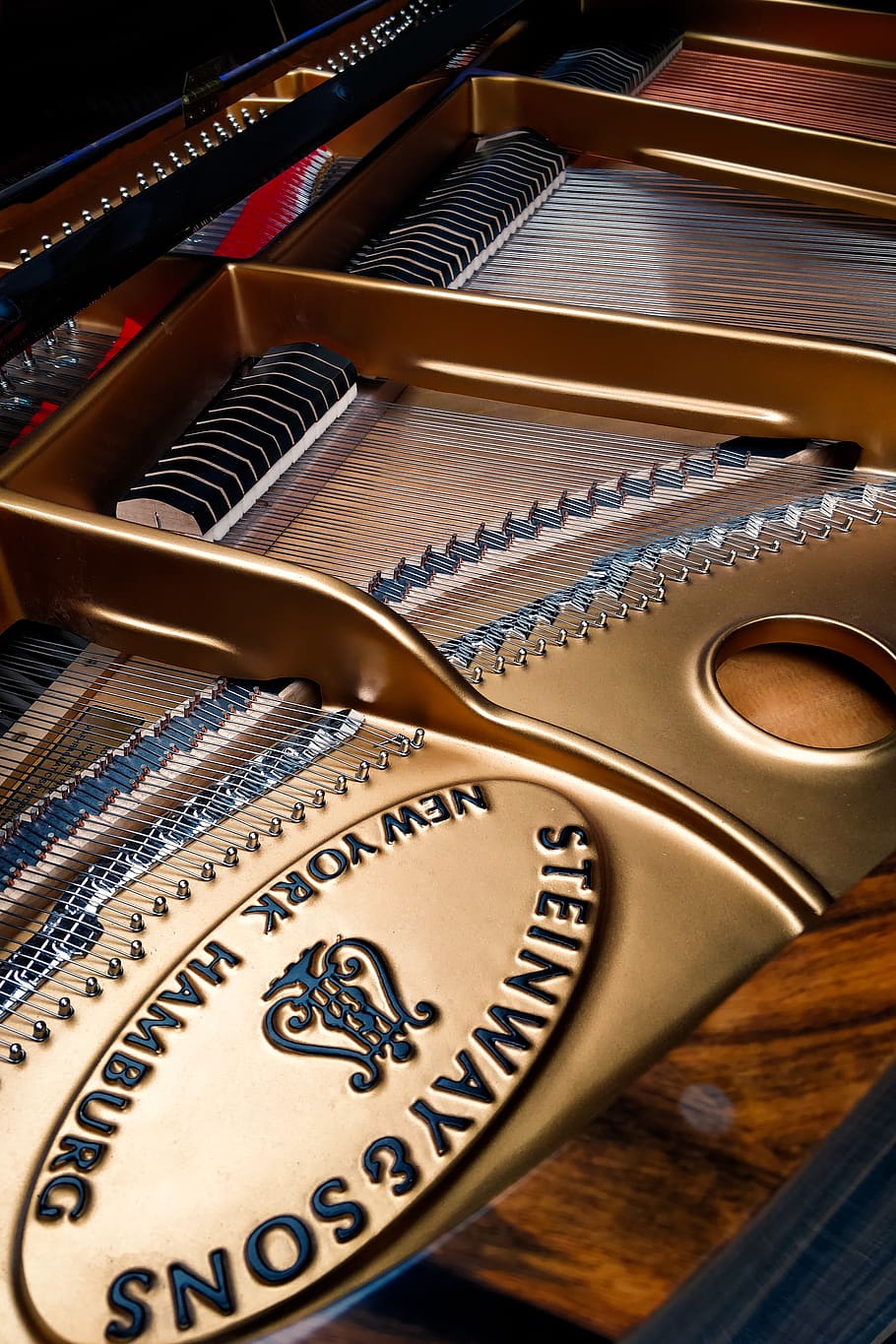 brown harp, handrail, banister, leisure activities, musical instrument HD wallpaper
