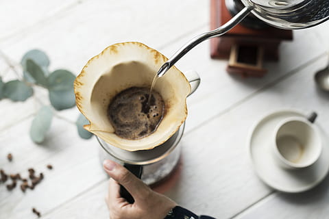 Person Brewing Coffee, aroma, aromatic, background, beans, beverage HD wallpaper