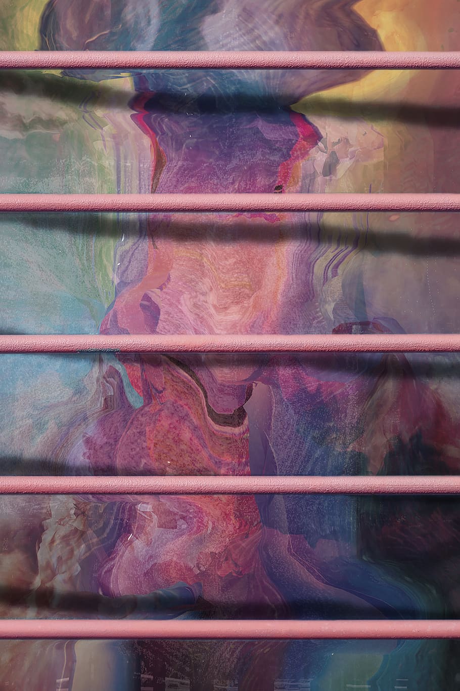 abstract painting, art, furniture, pattern, bar, wall, painted HD wallpaper